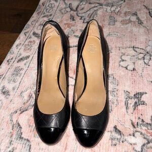 Tory Burch Black Quilted Heels